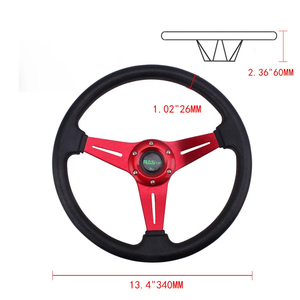 Руль RASTP-Racing Универсальный 13 дюймов 340 мм из искусственной кожи | Автомобили и