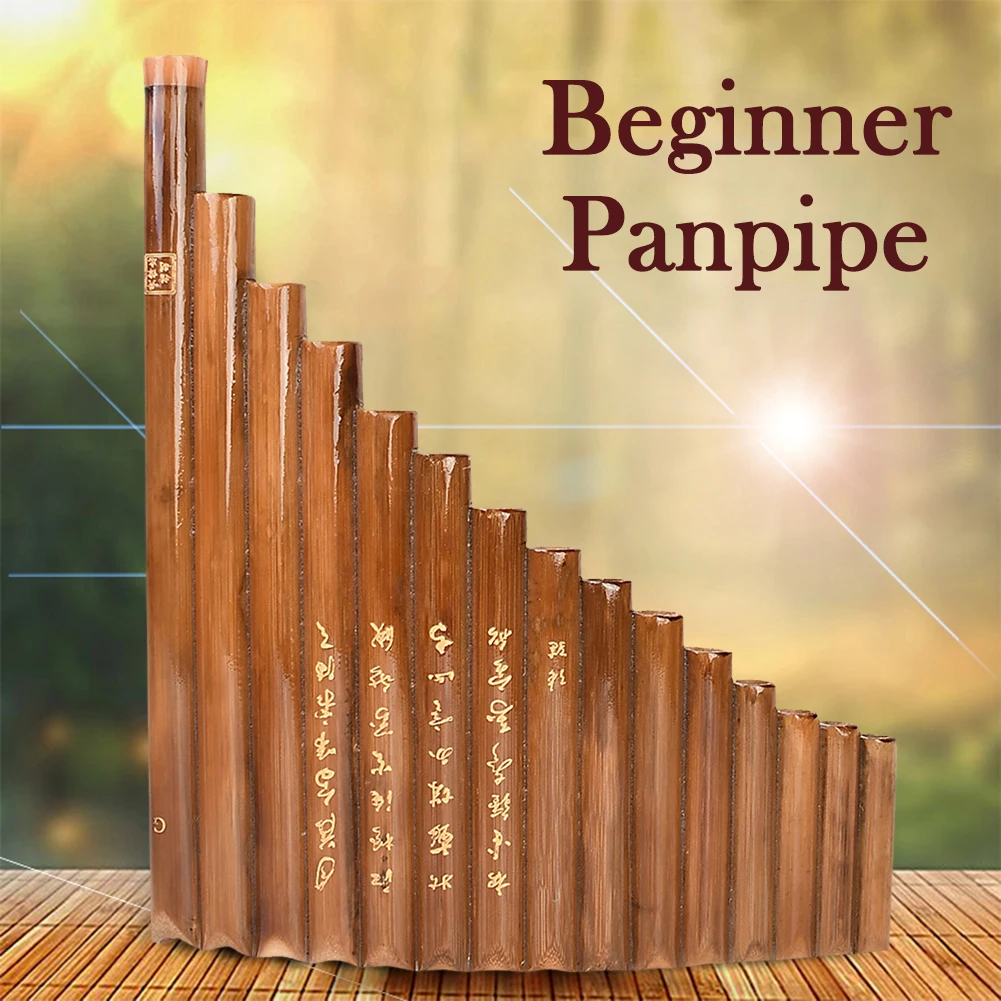 

15 Pipes Chinese Traditional Musical Instrument Bamboo Pan Flute Natural Bamboo Wind Instrument Bamboo Panpipe G Key
