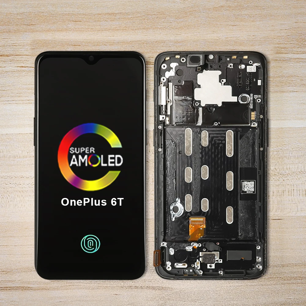 

100% AMOLED 6,41 ''ЖК-дисплей для OnePlus 6T ЖК-дисплей сенсорный экран дигитайзер сборка Рамка для Oneplus 6T A6010 A6013 ЖК-дисплей