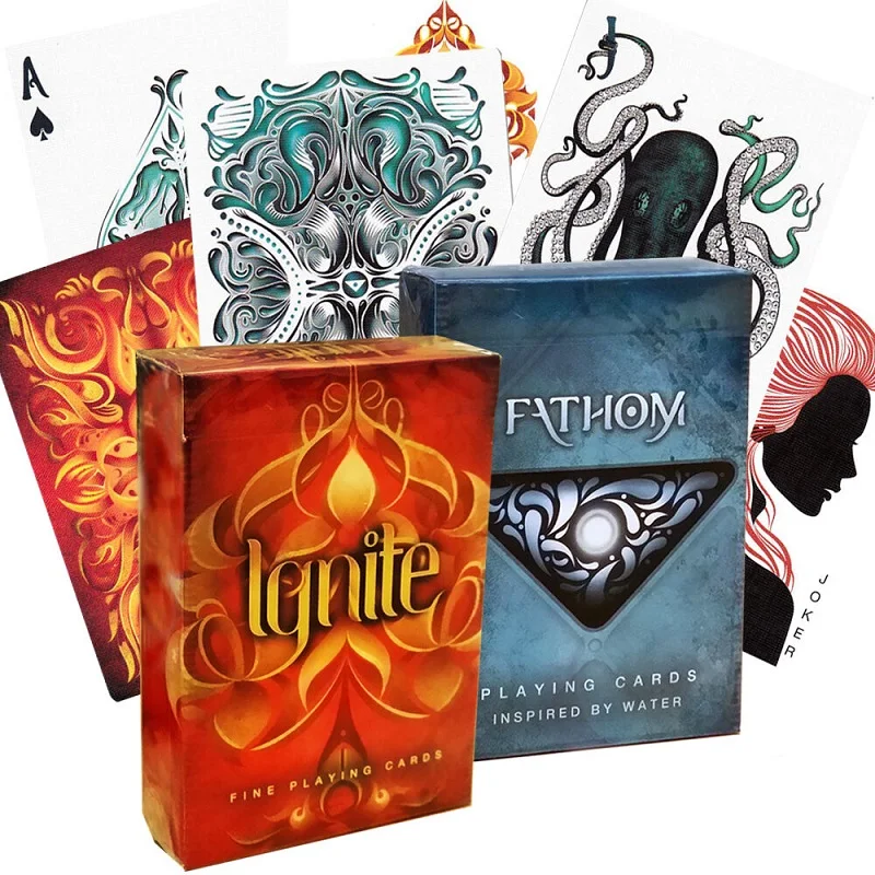 Ellusionist воспламенение Fathom игральные карты велосипед огонь водяная колода покер