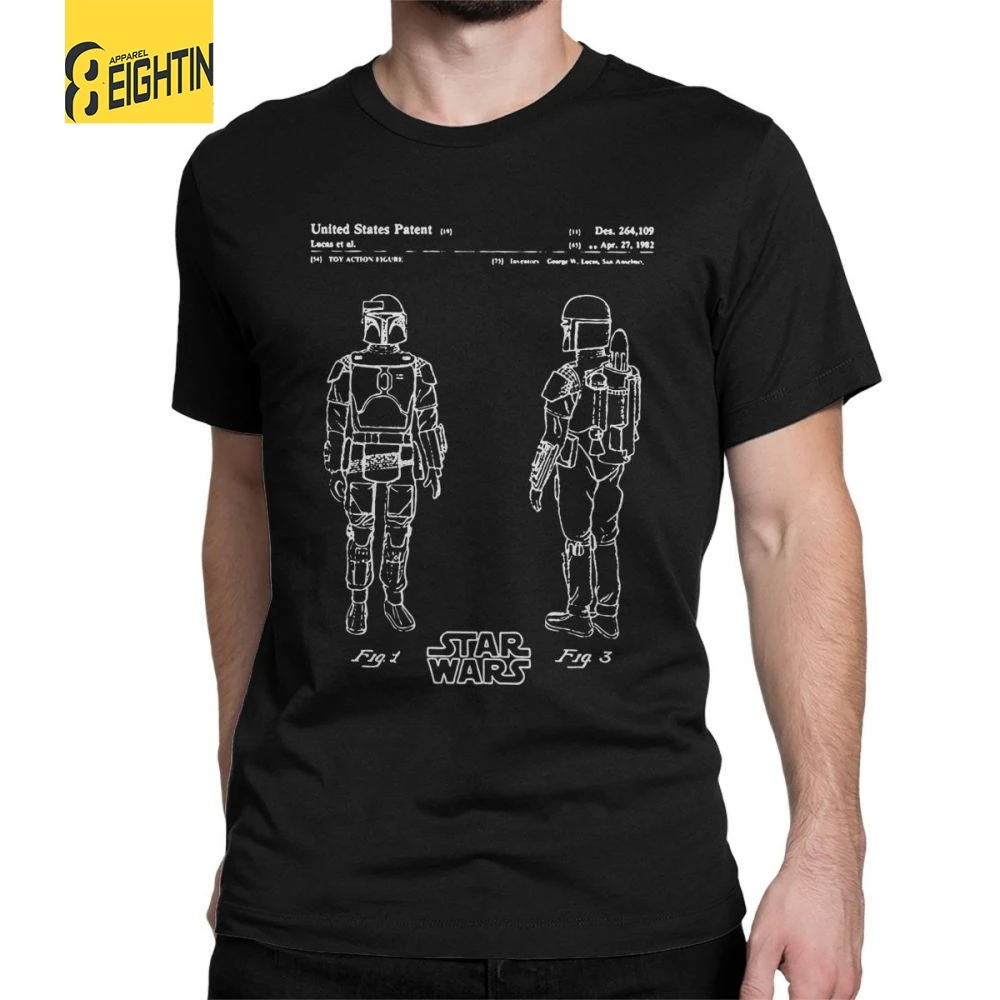 Футболка Star Wars Boba Фетт патент Han Solo логотип джедай Дарт Вейдер Новинка мужские