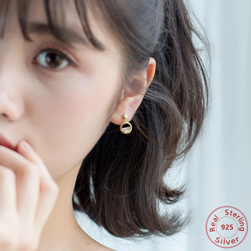 Многослойные круглые прозрачные серьги с опалом для женщин винтажный стиль