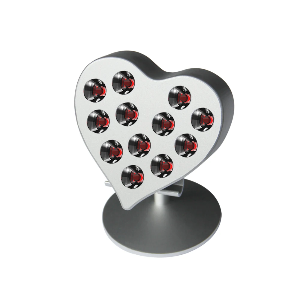 Heart-shaped portable mini handheld physiotherapy lamp 660nm and 850nm skin savior for acne treatment