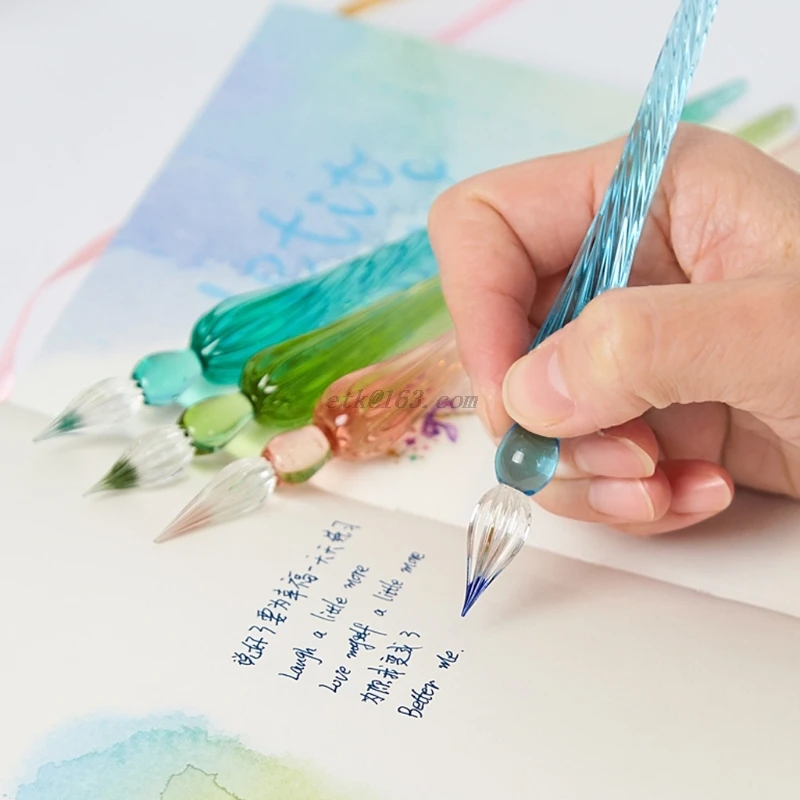 Стеклянная капельная авторучка 1 шт. винтажная стеклянная для погружения в воду