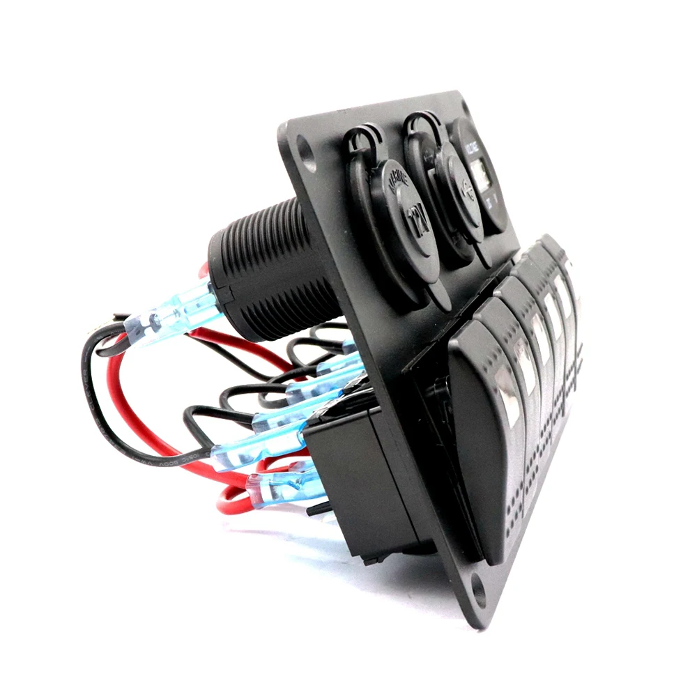 IZTOSS 12V-24V DC 6 Gang морской катер автомобиля RV красный светодиодный переключатель