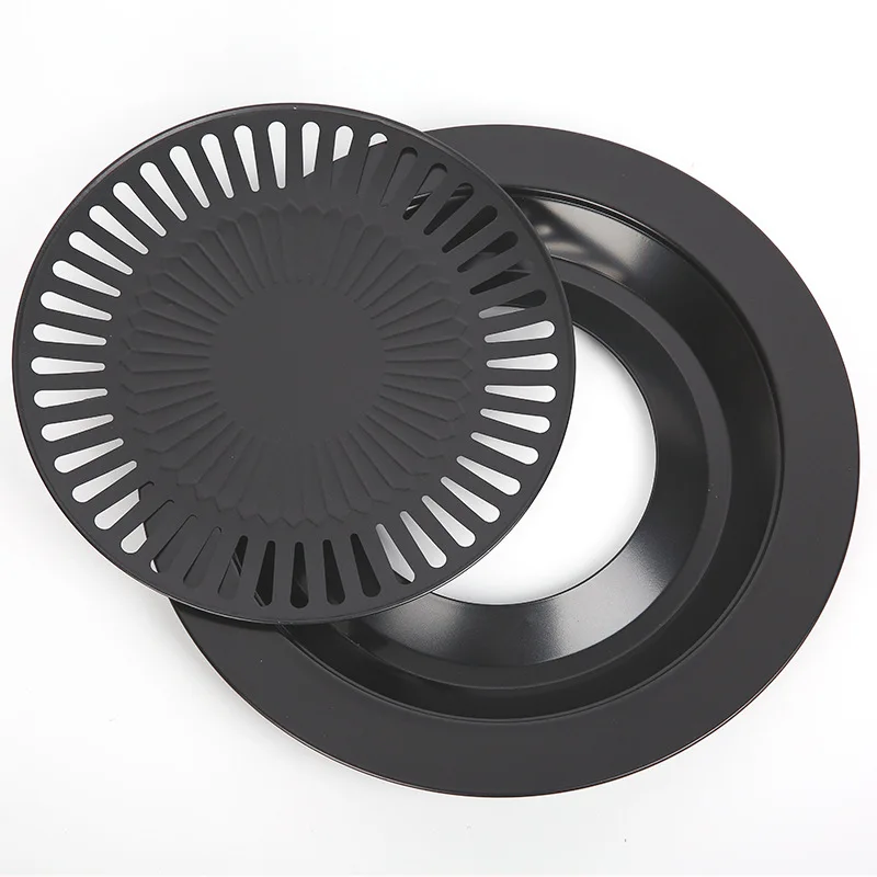Non-Stick Korean Bbq Grills Round Pan Barbecue Grill for Outdoor Camping Portable Oven Tools |