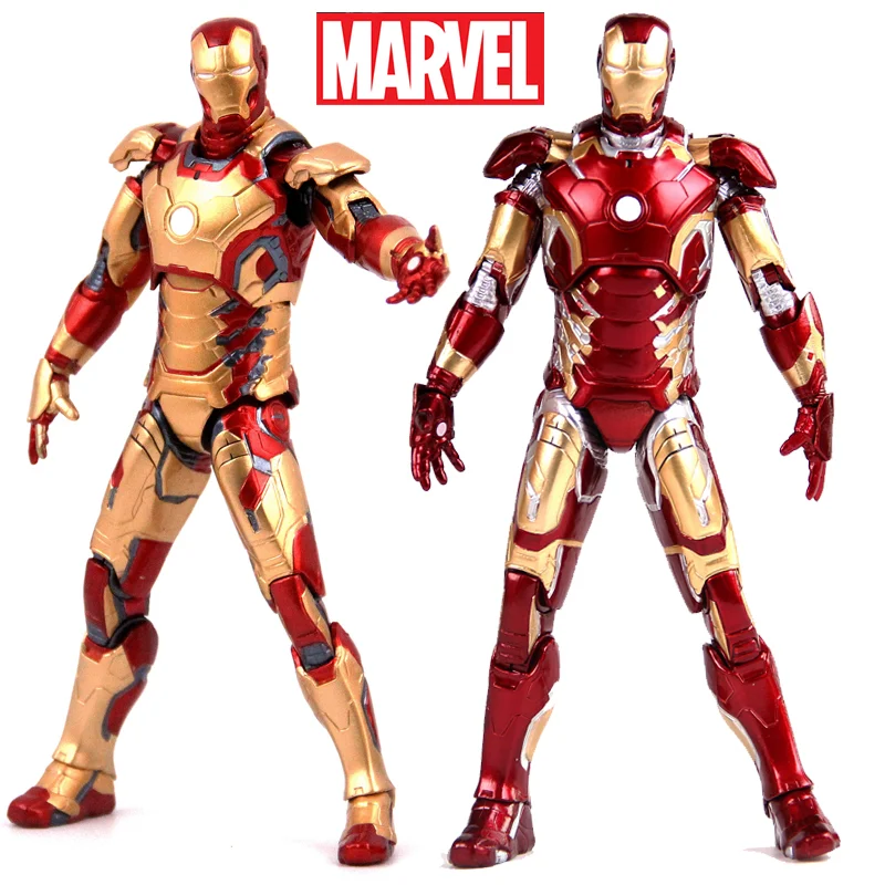 

18cm Disney Marvel Iron Man Movie Action Figure MK2 MK3 MK4 MK5 MK6 MK7 Gift box Ironman Mark 2 Avengers Tony Stark Legends Toys