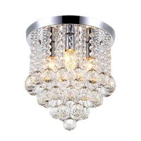 new round led crystal ceiling light for living room indoor lamp home decoration
