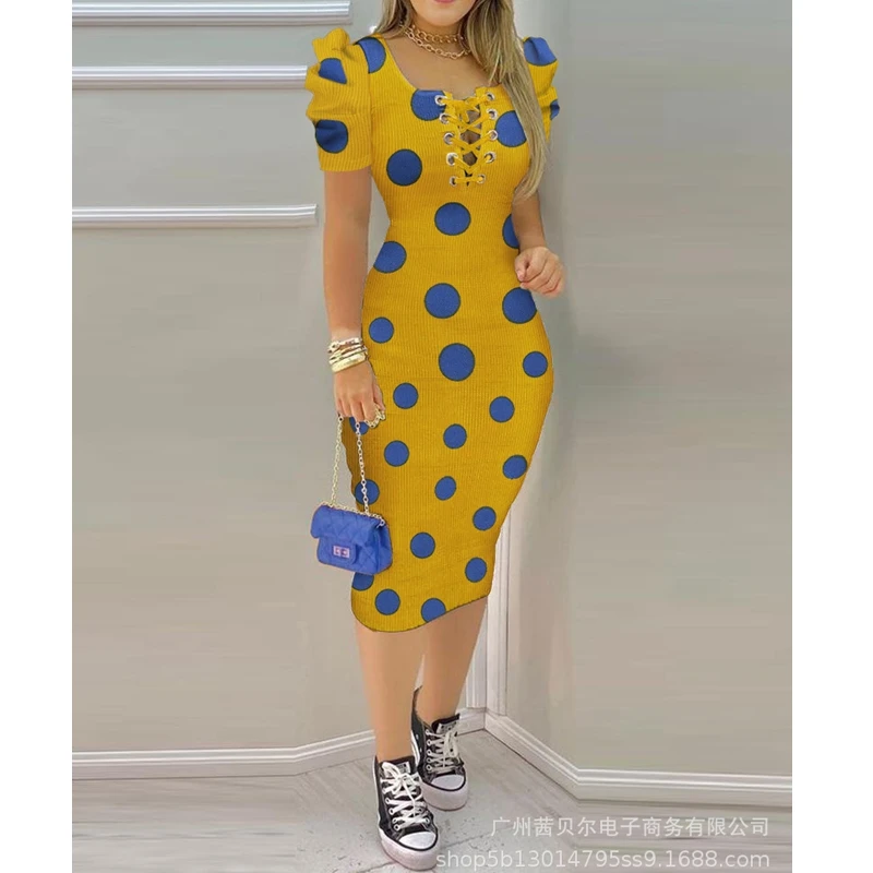 

Mandylandy Dress Summer Fashion Sleeveless Square Collar High Waist Bandage Dress Women's Sexy Striped Slim Dress