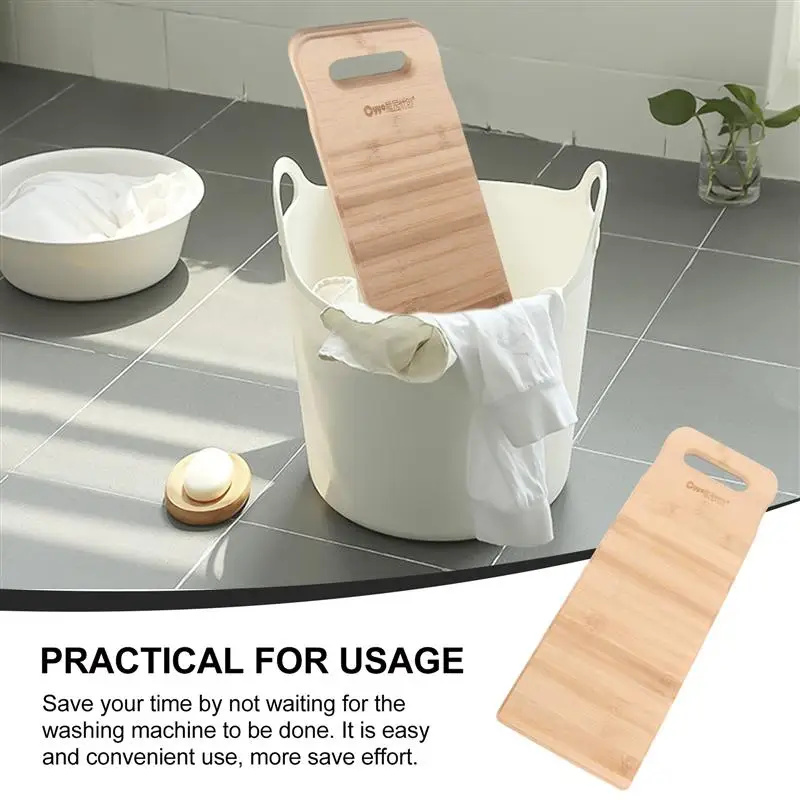 

Bamboo Wood Washing Washboard Non-Slip Home Washing Scrubbing Board Creative Laundry Board Washboard Hand Wash Board For Home