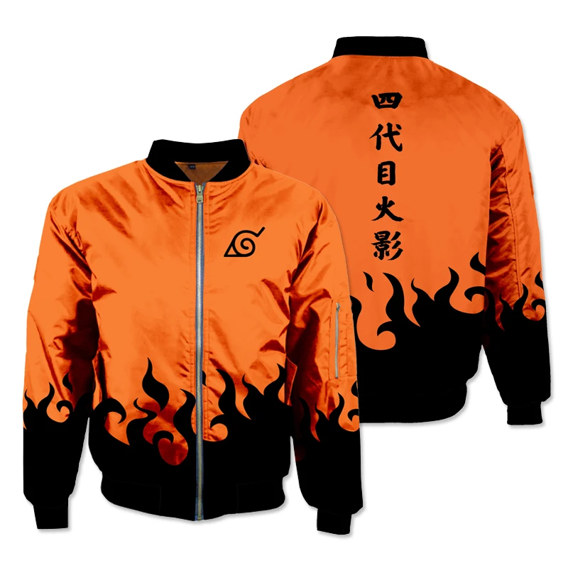 

Anime Naruto Cosplay Hoodies 3D Sweatshirts Thicken Bomber Jacket Men's Winter Flight Coat Streetwear Adult Baseball Coat top