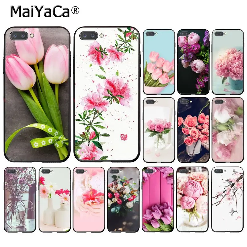MaiYaCa Цветок Пион Розовый Красный Фиолетовый Тюльпан чехол для телефона Huawei Honor 8X 9