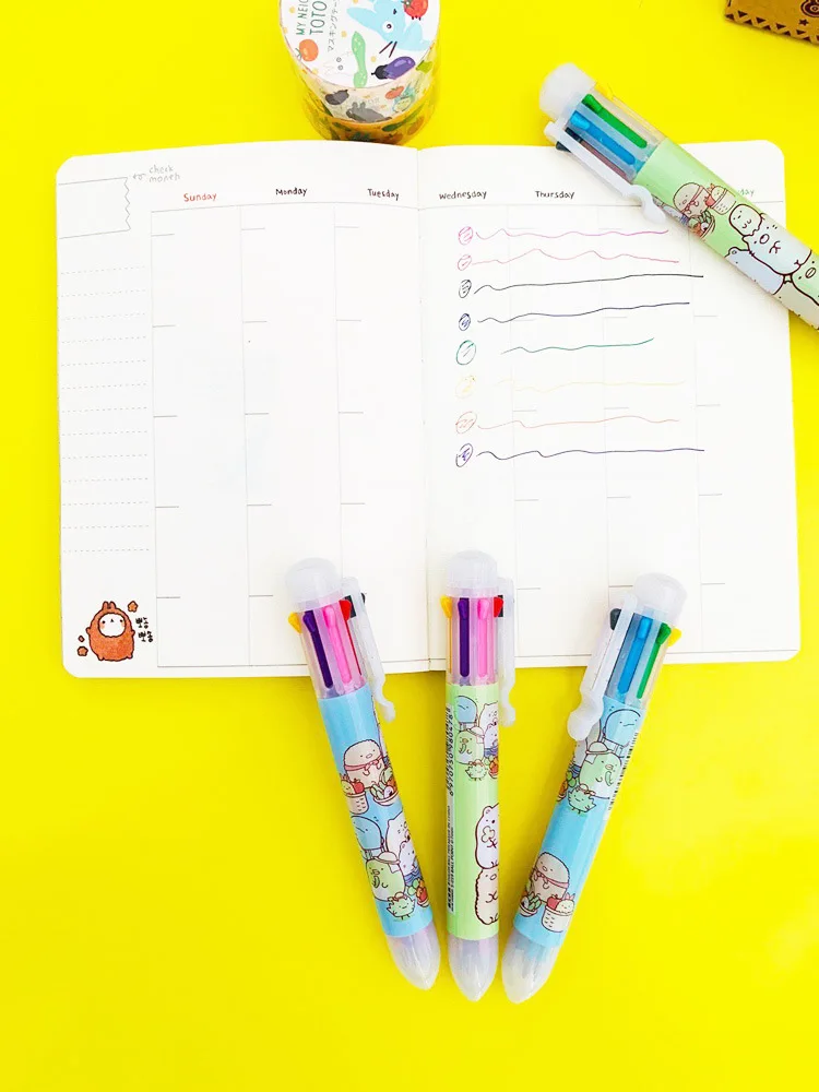 Рекламные Сумико гураши Мульти 8 цвета, шариковая ручка для школы офиса Поставка подарков Канцелярские Принадлежности Papelaria Escolar