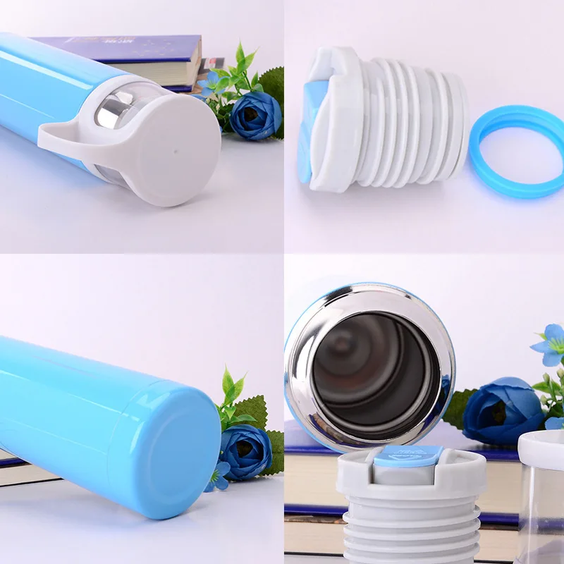 Термос бутылка для еды воды чай чашка гаррафа термика прозрачная крышка