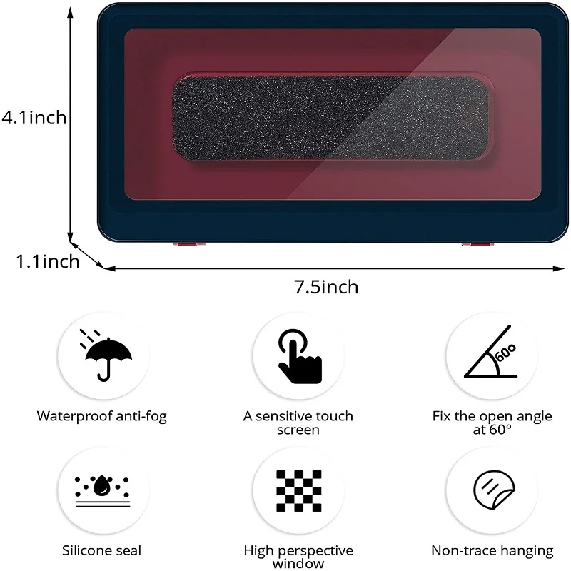 

Waterproof Mobile Phone Box Tablet Phone Holder Wall Mounted All Covered Mobile Phone Shelves Self-Adhesive Bathroom Accessories