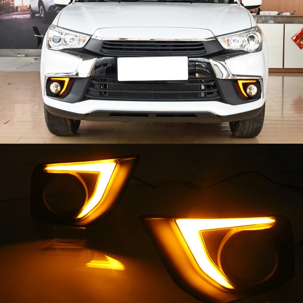 Светодиодные дневные ходовые огни для Mitsubishi Outlander Sport ASX RVR 2016 2017 2018 2019 DRL