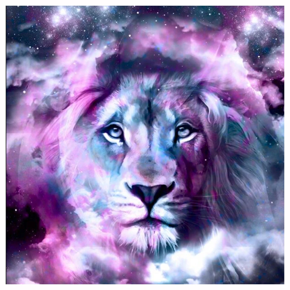 

Алмазная 5D живопись Dpsprue, полноразмерная/круглая картина с изображением животных, Льва Стразы, алмазная вышивка, мозаика в подарок