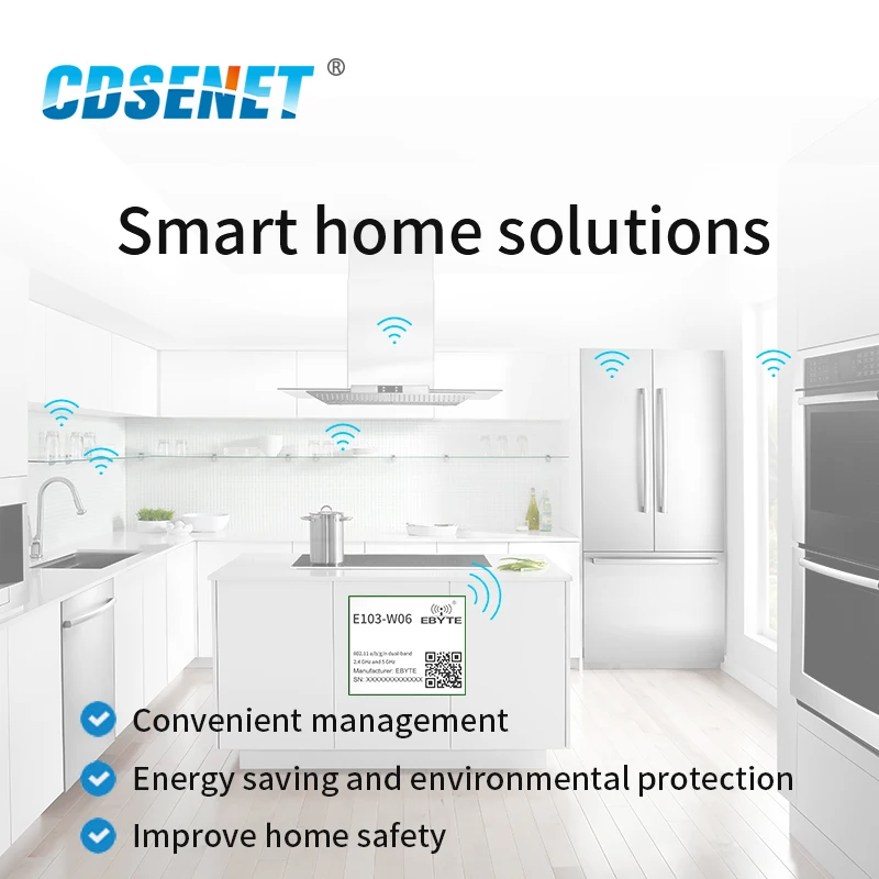 CC3235 2.4GHz 5.8GHz Wireless Module WIFI Serial Port 18dBm CDSENET E103-W06 TCP/UDP Transceiver Receiver Transmitter RF Chip