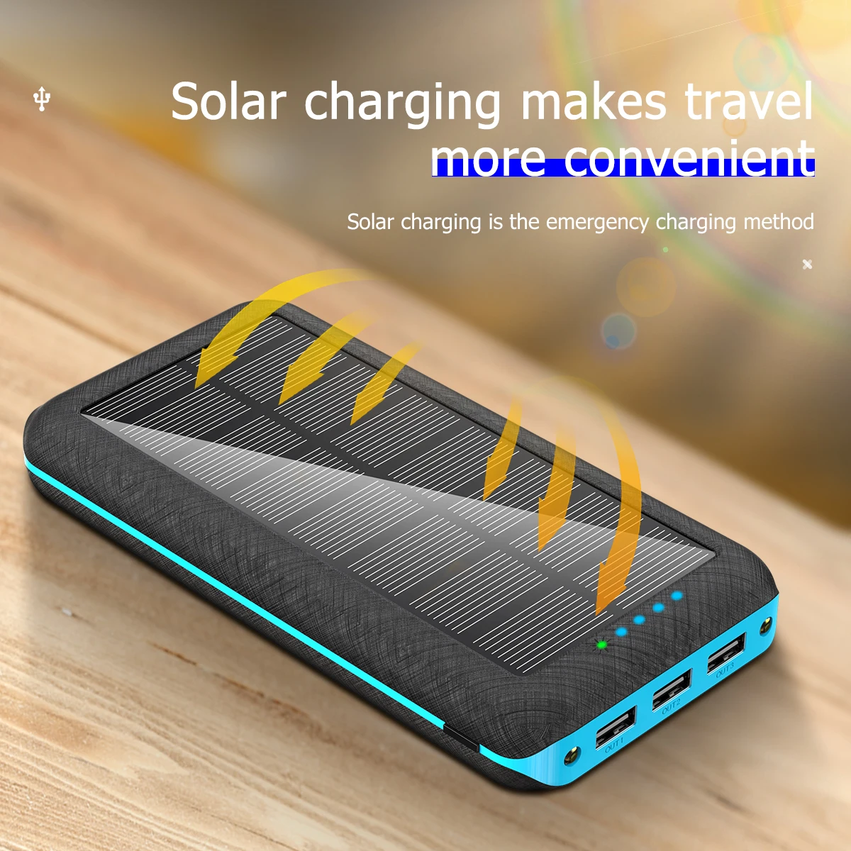 80000mAh солнечный банк силы быстрое Qi Беспроводное наружное зарядное устройство