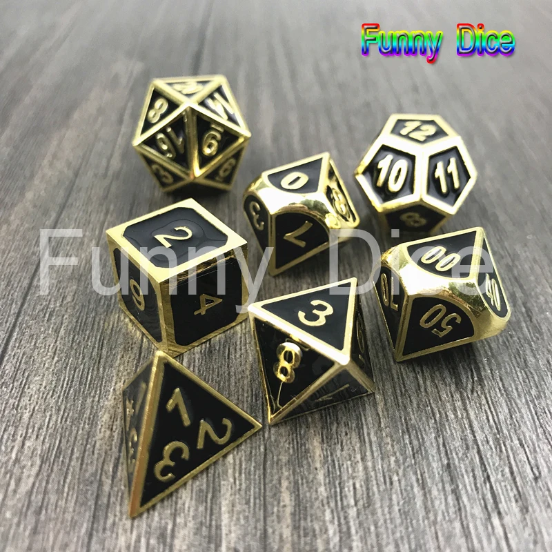 Горячая Распродажа DND Polly Блестящий металлический Набор кубиков золото с коробка