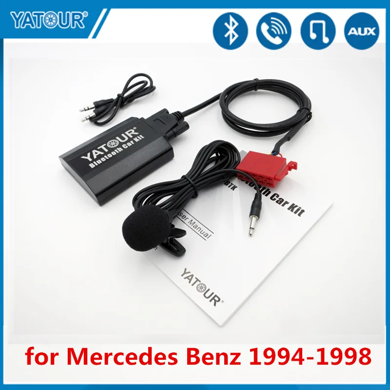Автомобильный Bluetooth AUX Интерфейс Yatour для Mercedes Benz 10 pin 1994 1998 W140 W202 W210 переходник CD MP3