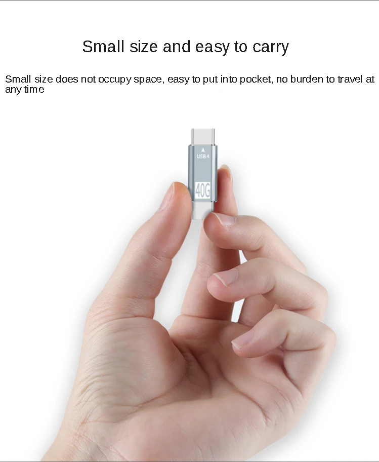

Type-c conversion head 40Gbps audio and video transmission high-speed USB-C4 compatible with 3.1/4.0/2.0/100W