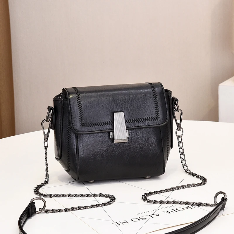 

Популярные однотонные женские сумки через плечо из искусственной кожи INS, женская сумка-Кроссбоди с откидным клапаном, дизайнерские женски...