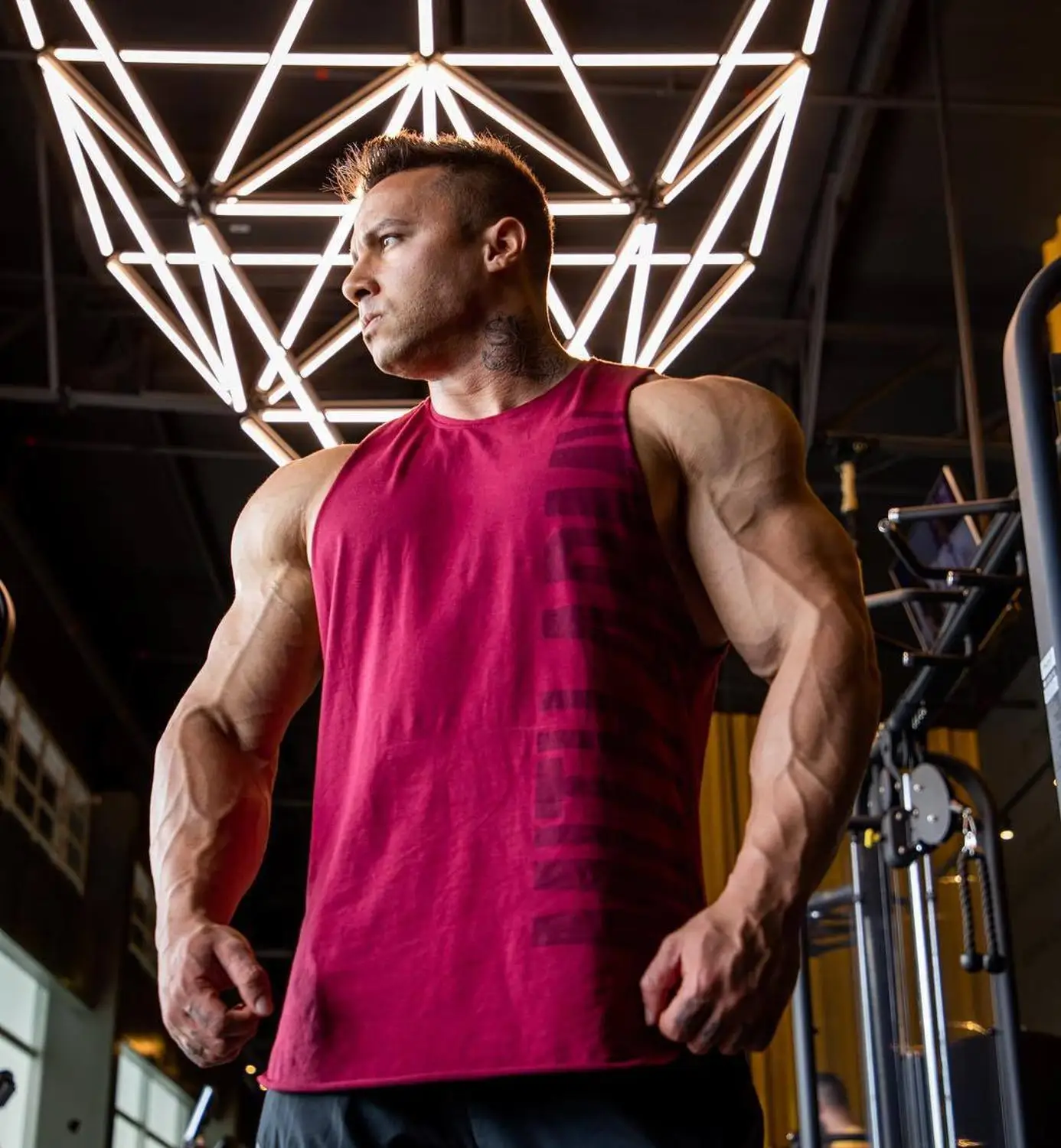 Брендовая одежда для тренажерного зала хлопковые майки майка бодибилдинга и