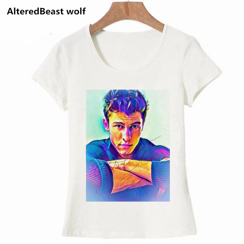 

Shawn Mendes T Shirt Women Shirt Plus Size O-Neck Tees Tops Camisetas Mujer Poleras De Mujer White T-shirt Woman T-shirt