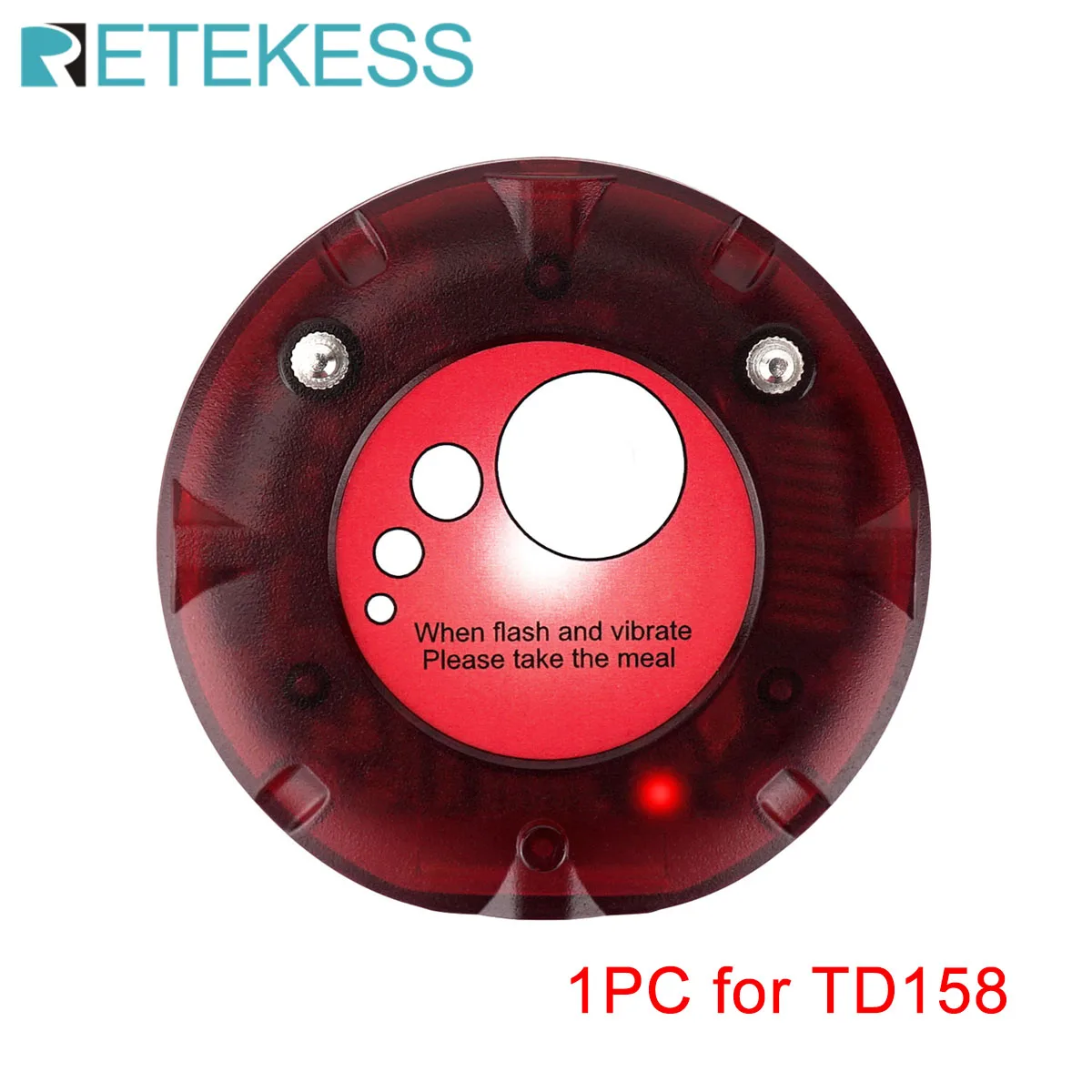 

Retekess Coaster Pager Receiver For TD158 Wireless Calling Paging System Restaurant Coffee Shop Church Clinic