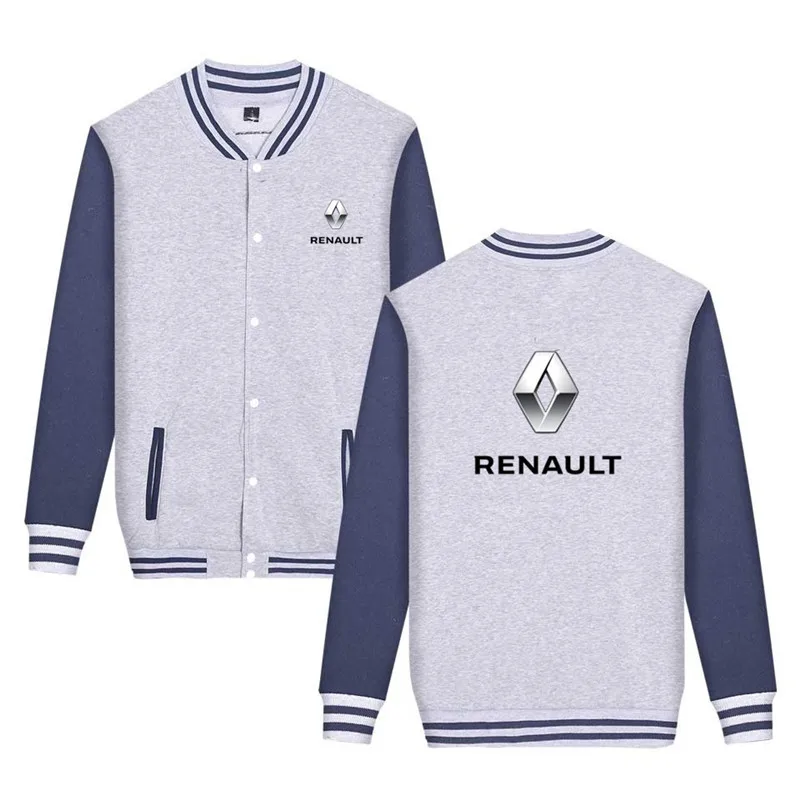 

Mens Jacket Black/Pink Baseball Jackets Autumn Harajuku Baseball RENAULT CAR Logo prints Women/Men Coats
