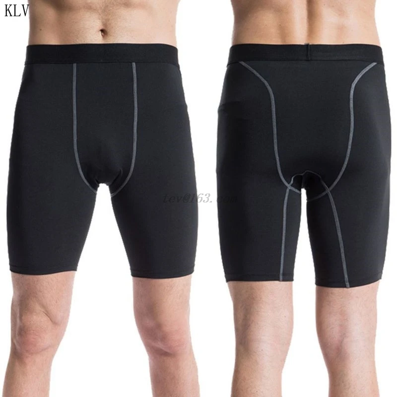 Мужские Компрессионные шорты размера плюс быстро сохнут широкий эластичный пояс