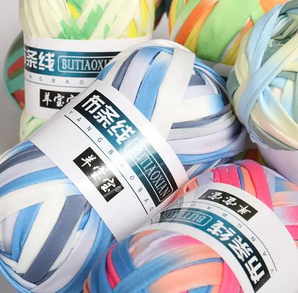 1 шт. = 100 г цветная ткань для вязания крючком ковры пряжа вязание из акрила и