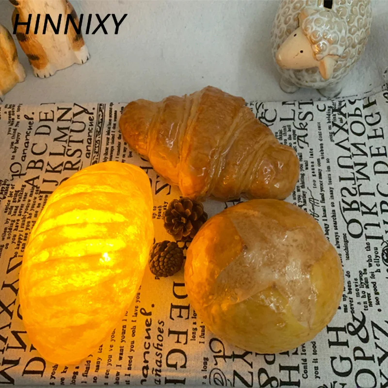 Hinnixy имитационный хлеб ночник круассан крест освещение теплый белый Luminaria