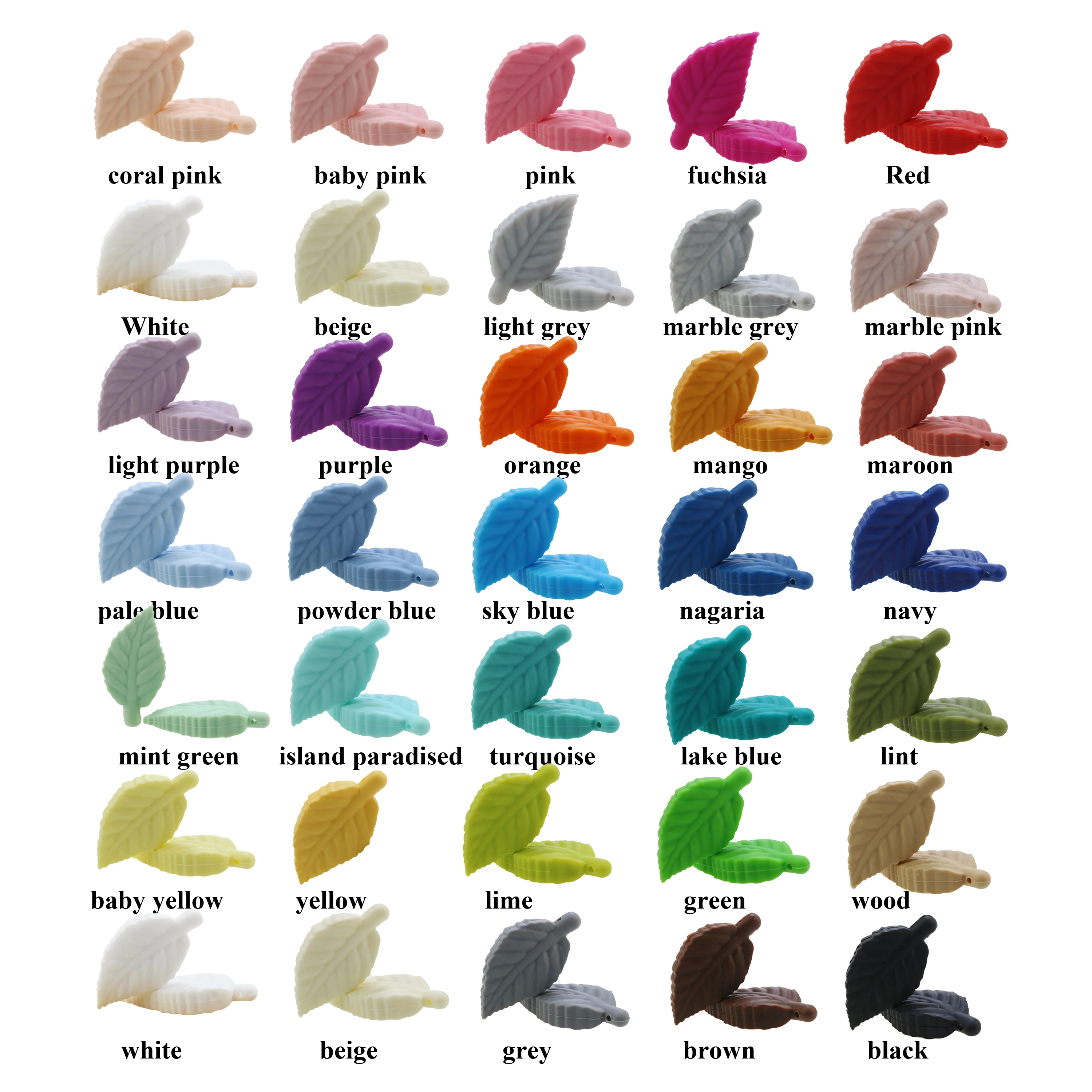 5 шт. силиконовые подвески в виде листьев для прорезывания зубов | Мать и ребенок