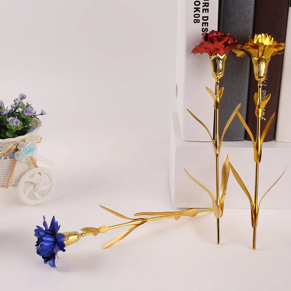 24K покрытые фольгой розовое золото подарки гвоздики Декор | Дом и сад