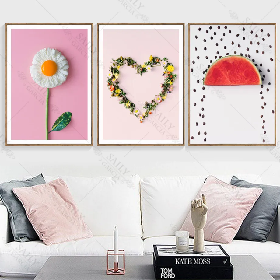 

Kitchen Posters Eggs Breakfast Modern Home Decoration Flower Watermelon Fruit Canvas Painting Hd Print Wall Art Picture No Frame