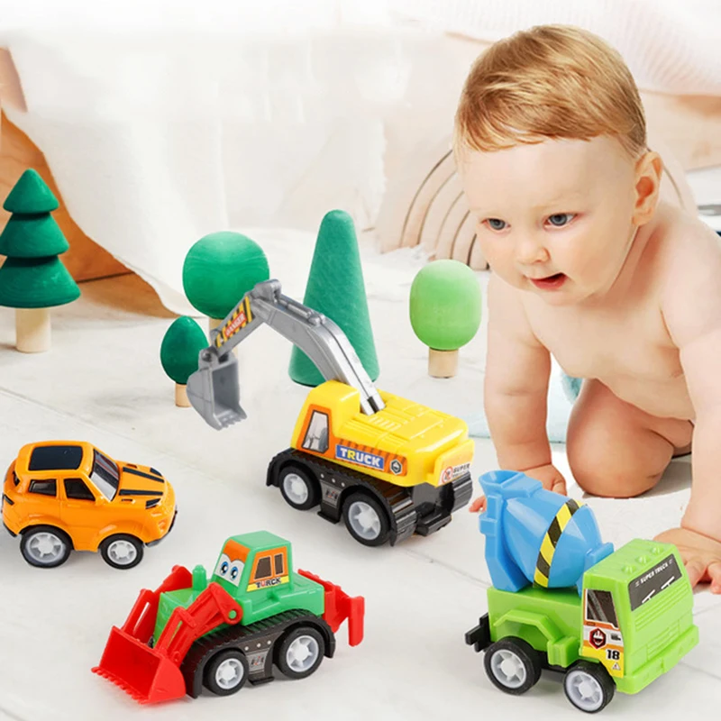 

6pcs Mini Pull Back Car Toys Car Model Toy Mobile Vehicle Fire Truck Taxi Model Kid Cars Boy Toys Diecasts Toy For Children Gift