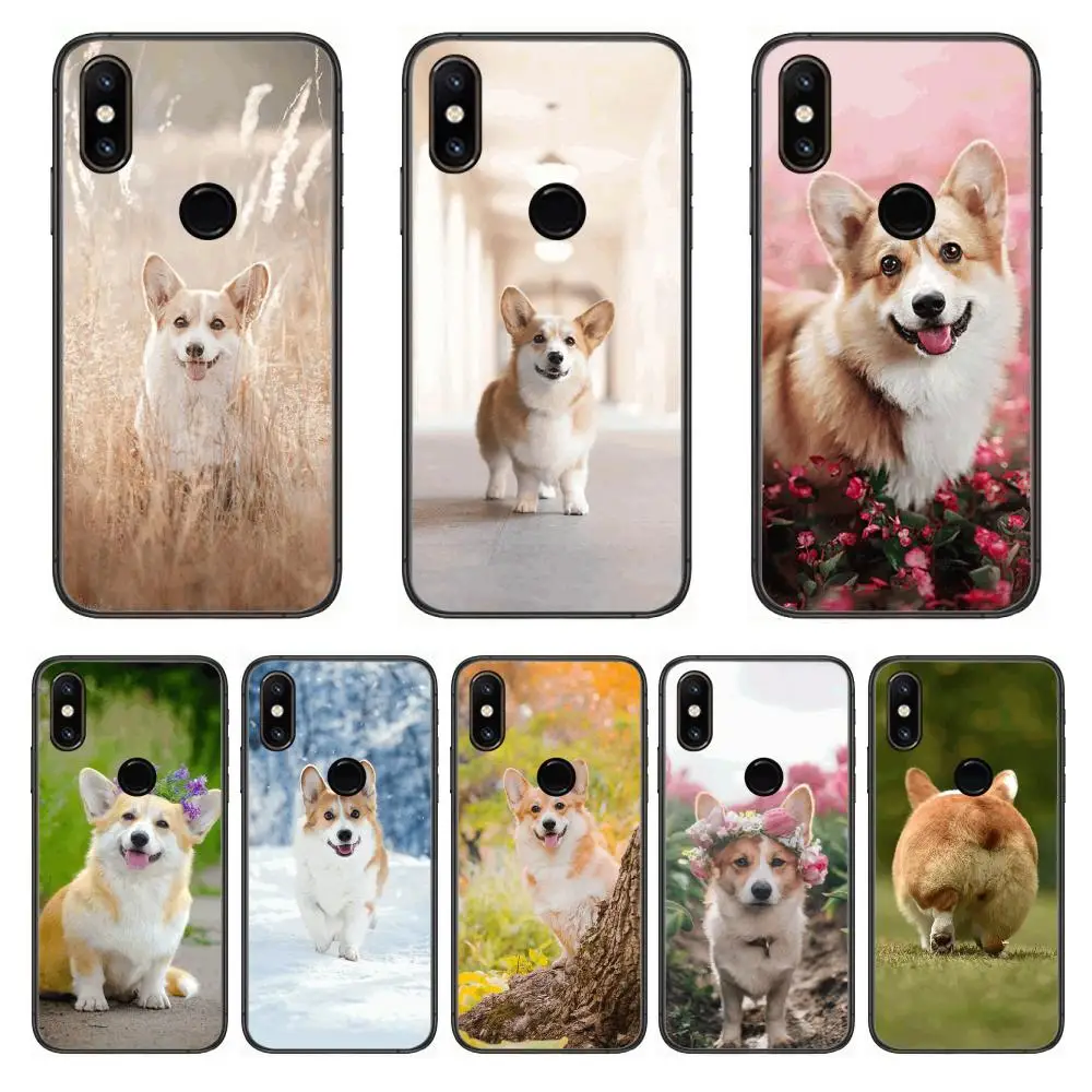 

Kawaii Corgi Dog cute Phone Case For xiaomi M2 C3 X3 F2 Lite NFC 6 5 x Poco k30 Pro Anime Black Cover Silicone Back Pretty