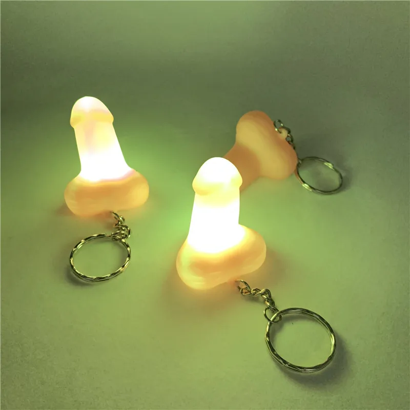 Сенсорная мигающая застежка для ключа взрослых новинка мужской пенис брелок со