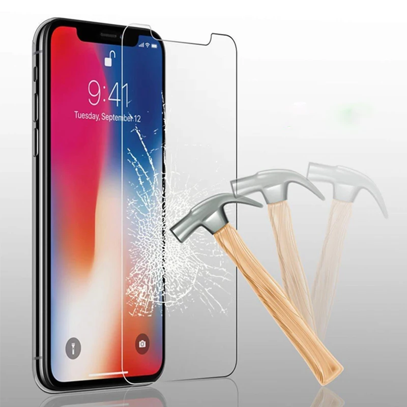 Закаленное стекло для iPhone XS XR MAX защитный чехол экрана 8X7 6 6S Plus 5 5S SE 10 XI 2019|Бамперы| |