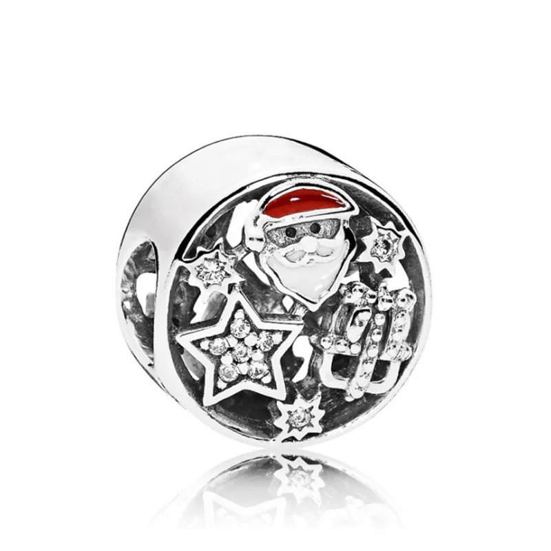 CodeMonkey Настоящее 925 Strerling серебряная подвеска с Санта-Клаусом подходит для оригинального браслета CodeMonkey Бусины DIY Ювелирные изделия для женщин