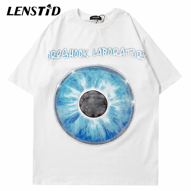 Футболка LENSTID мужская с коротким рукавом повседневная хлопковая рубашка в стиле