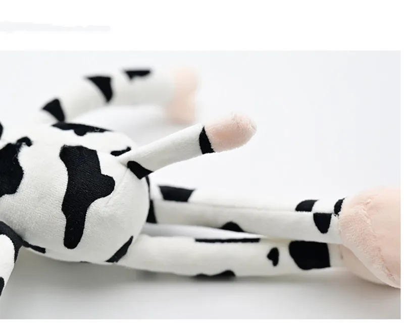 

20cm Long-legged Cow Plush Toy Keychain Toy Cartoon Animal Plush Doll Kawaii Bag Pendant