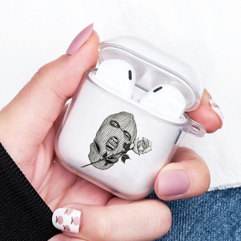 

Pattern Angel Baby Cute Earphone Case for Apple AirPods Case Transparent Protective Cover for Airpods Accessories Charging Box