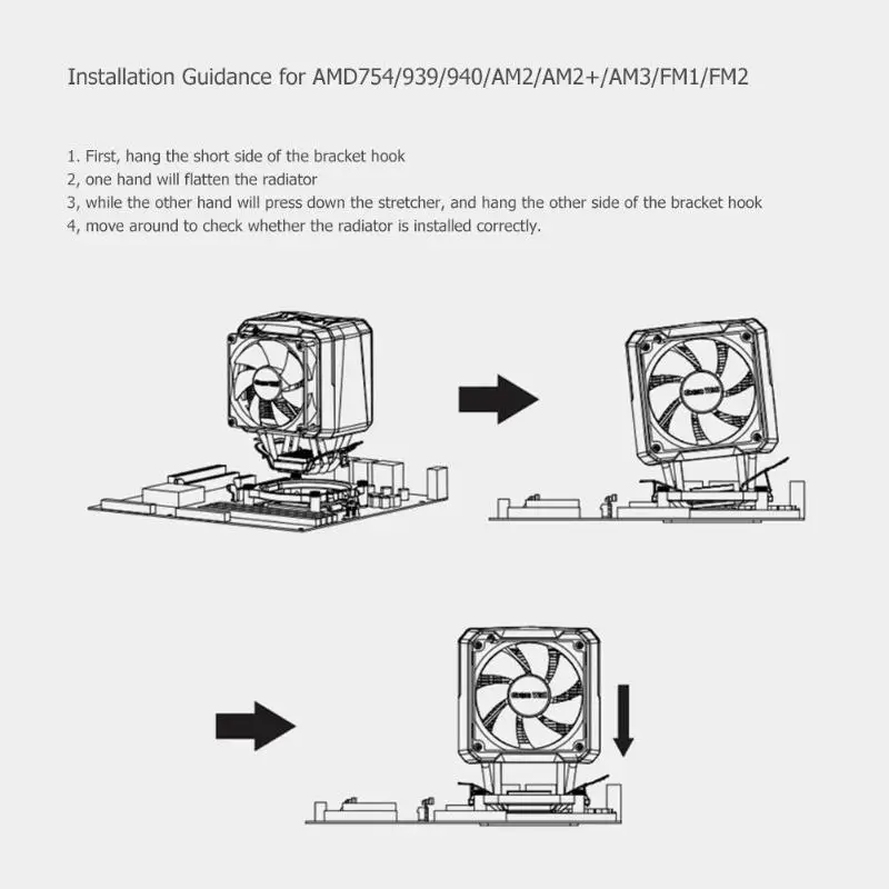 Great Wall G400 Dual Tower 4 тепловые трубы Mute ARGB Настольный ПК cpu кулер вентилятор