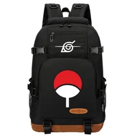 pikurb anime narutoes uzumaki sasuke usb charging backpack school notebook travel bags for kids students