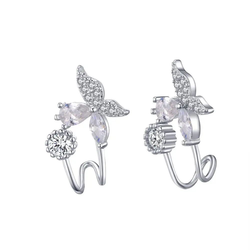 Женские сказочные украшения с фианитами в виде лесной бабочки подарок на день