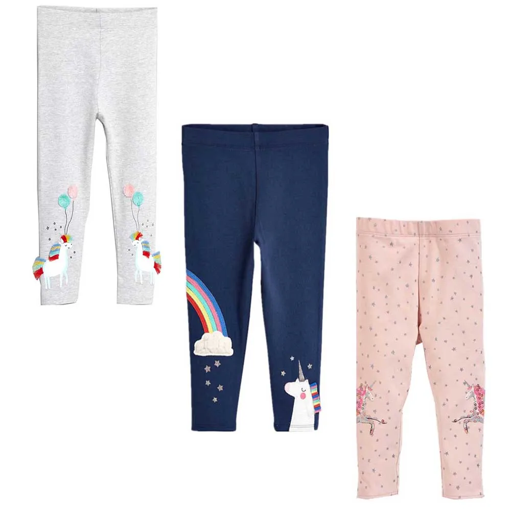 3 шт. детские леггинсы для девочек штаны с животным принтом хлопковые маленьких