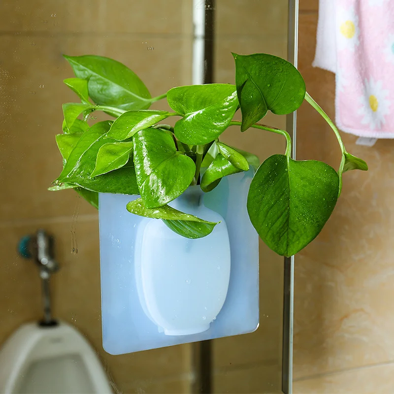 Белая силиконовая настенная ваза резиновая присоска наклейка бутылка для